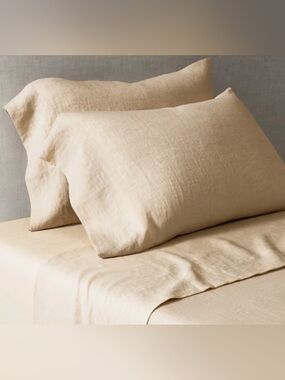 Restoration Hardware RH * KING* Italian Heritage Linen Sheet Set * Wheat
